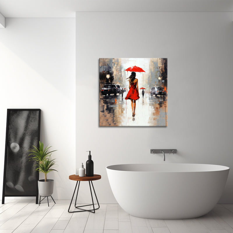 Frau mit Regenschirm II