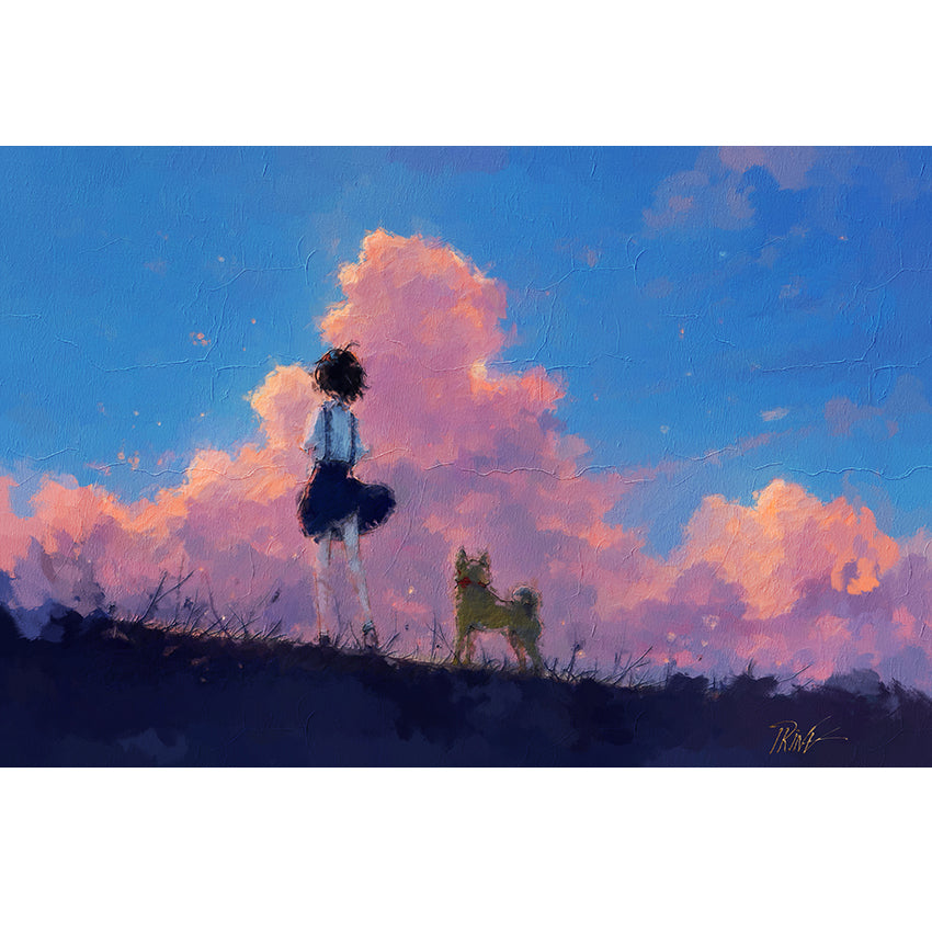 Mädchen mit Hund