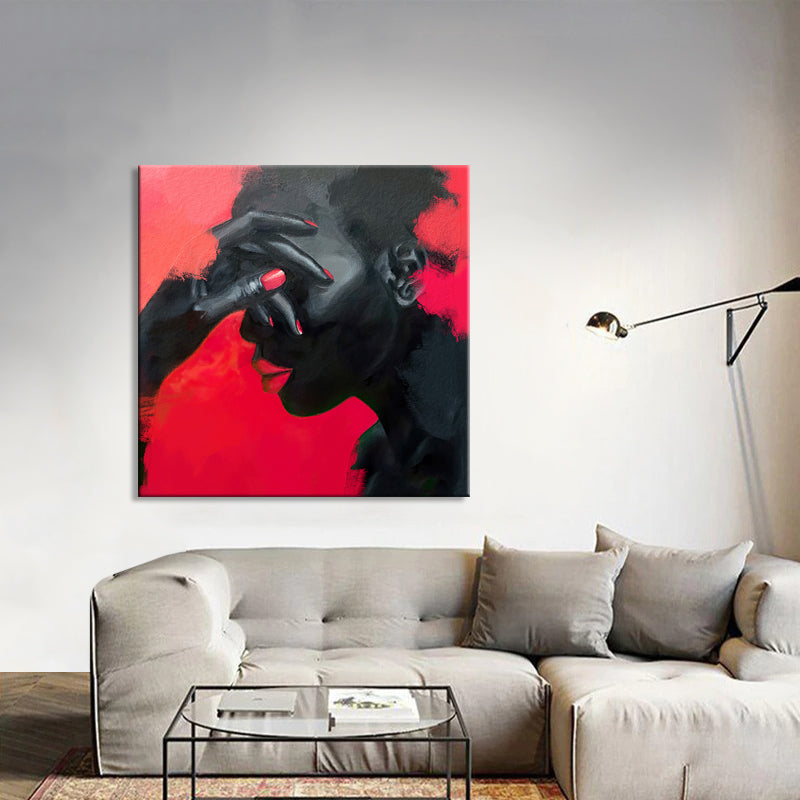 Dame in Rot