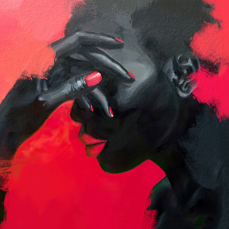 Dame in Rot