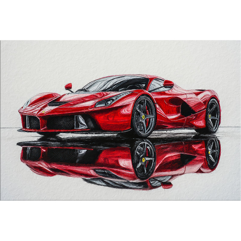 Gemälde Ferrari-Rot