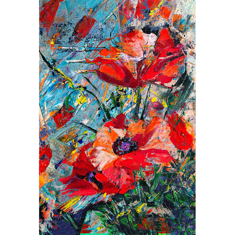 Rosa Mohnblumen-Gemälde