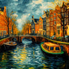Amsterdam im Van-Gogh-Stil