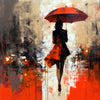 Frau mit Regenschirm