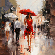 Frau mit Regenschirm I