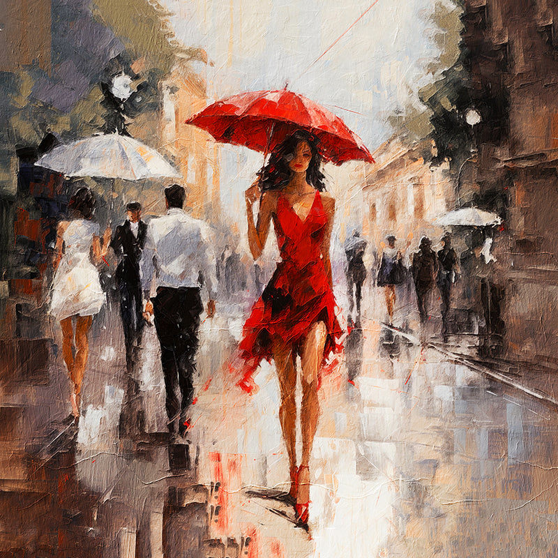Frau mit Regenschirm I