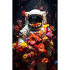 Astronaut in Blumen