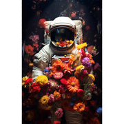 Astronaut in Blumen