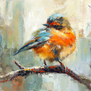 Gemälde Vogel auf Ast