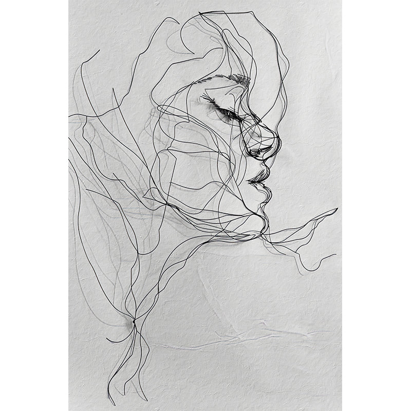 Gesicht in Line Art