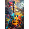 Buntes Gitarrengemälde
