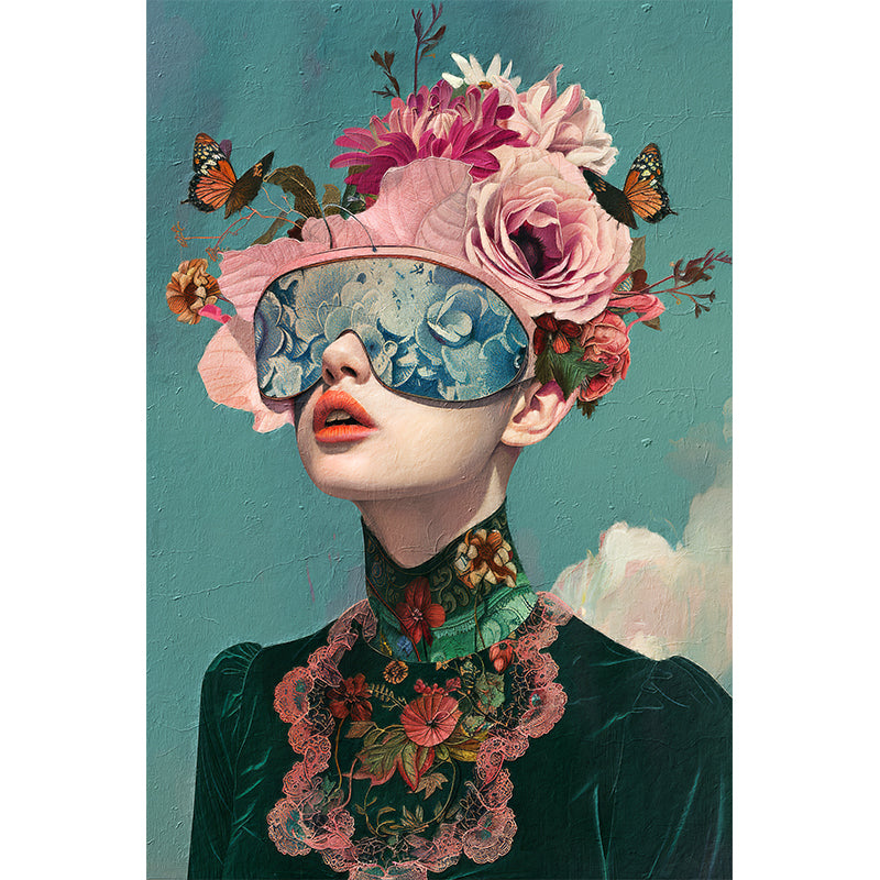 Frau mit Blumen
