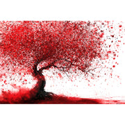 Baum mit roten Blättern