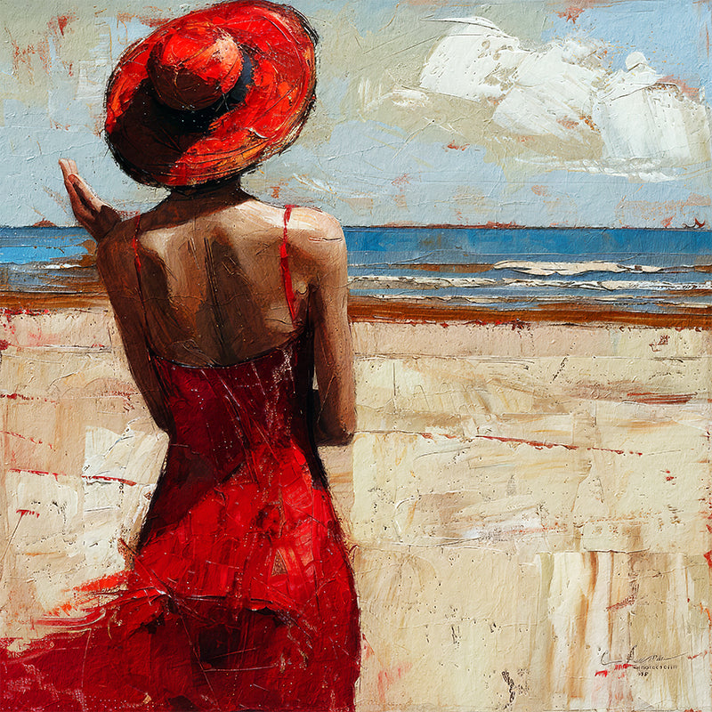 Frau mit rotem Hut II