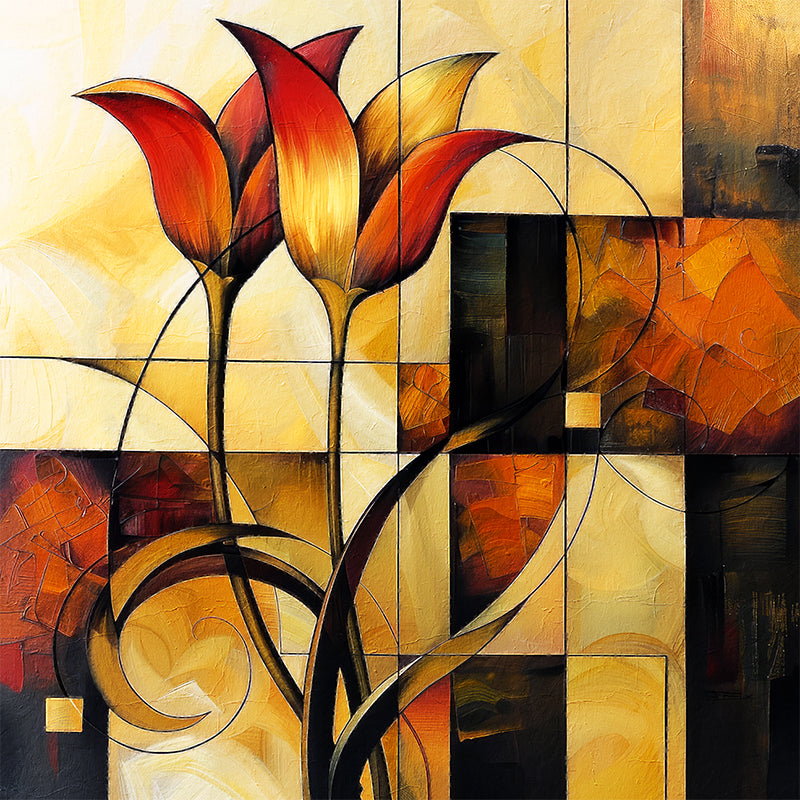Kunst Abstrakte Blumen