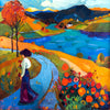 Frau in Landschaft