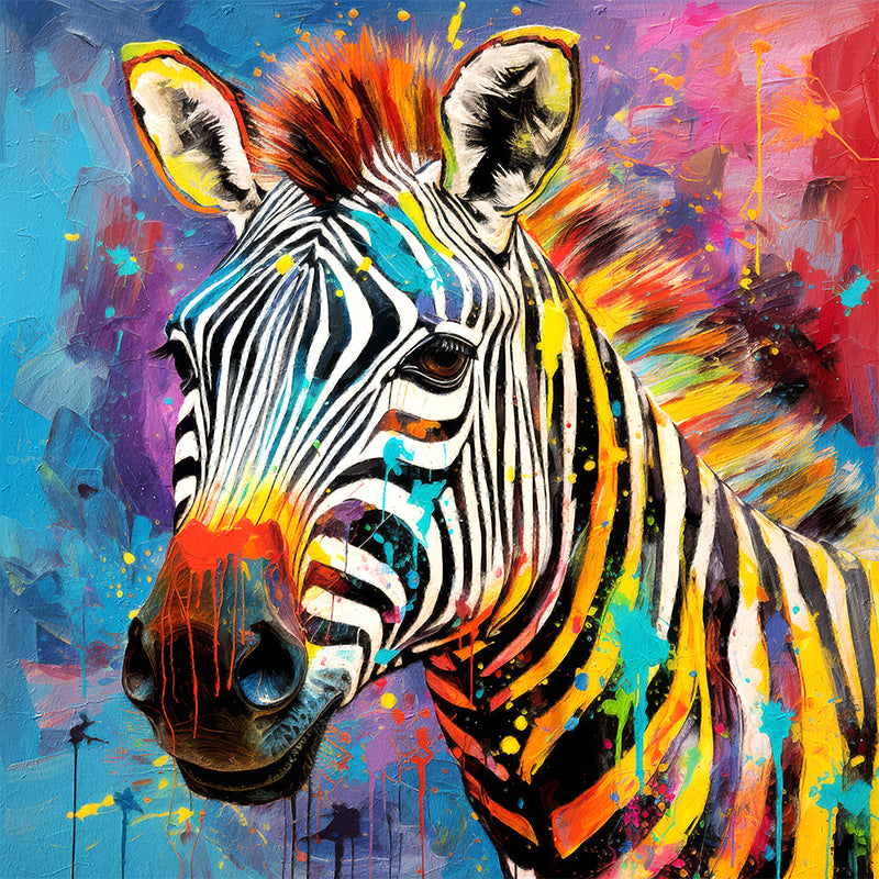 Bunte Zebra-Kunst