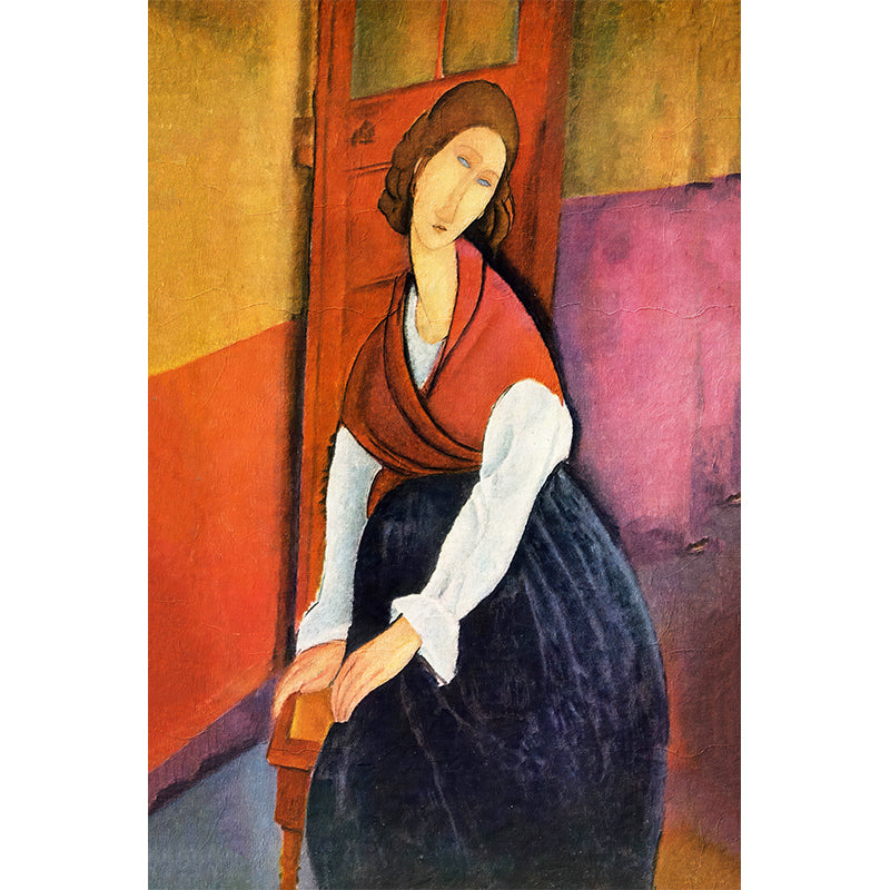 Jeanne Hébuterne im roten Schal - Amedeo Modigliani