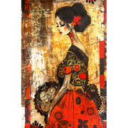 Frau in Rot