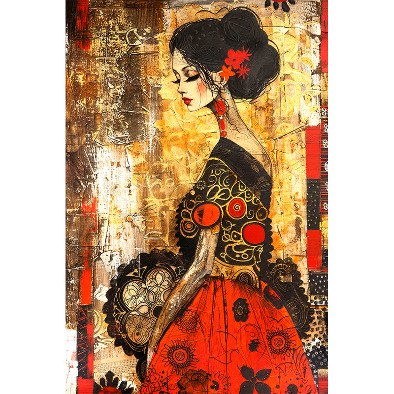 Frau in Rot