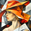 Frau mit orangem Hut VI