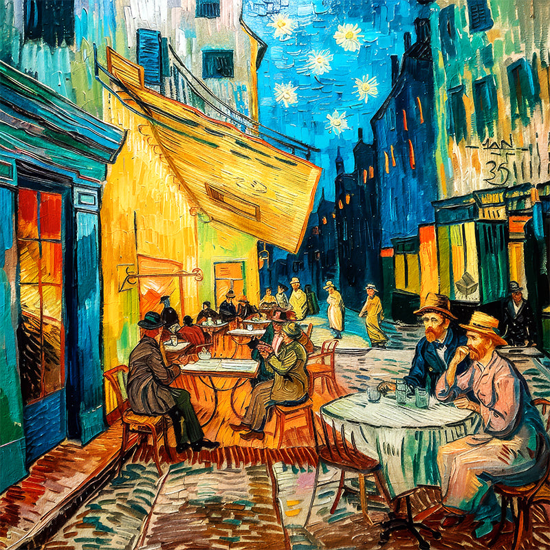 Caféterrasse bei Nacht II