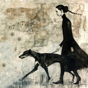 Frau mit einem Hund