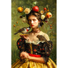 Frau mit Blumen Kunst