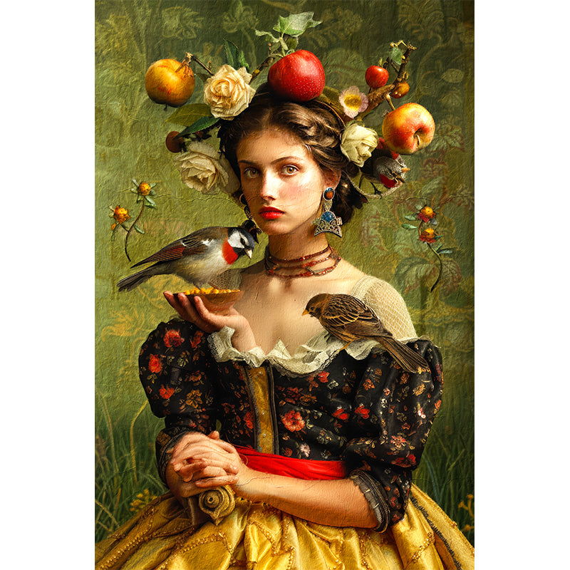 Frau mit Blumen Kunst