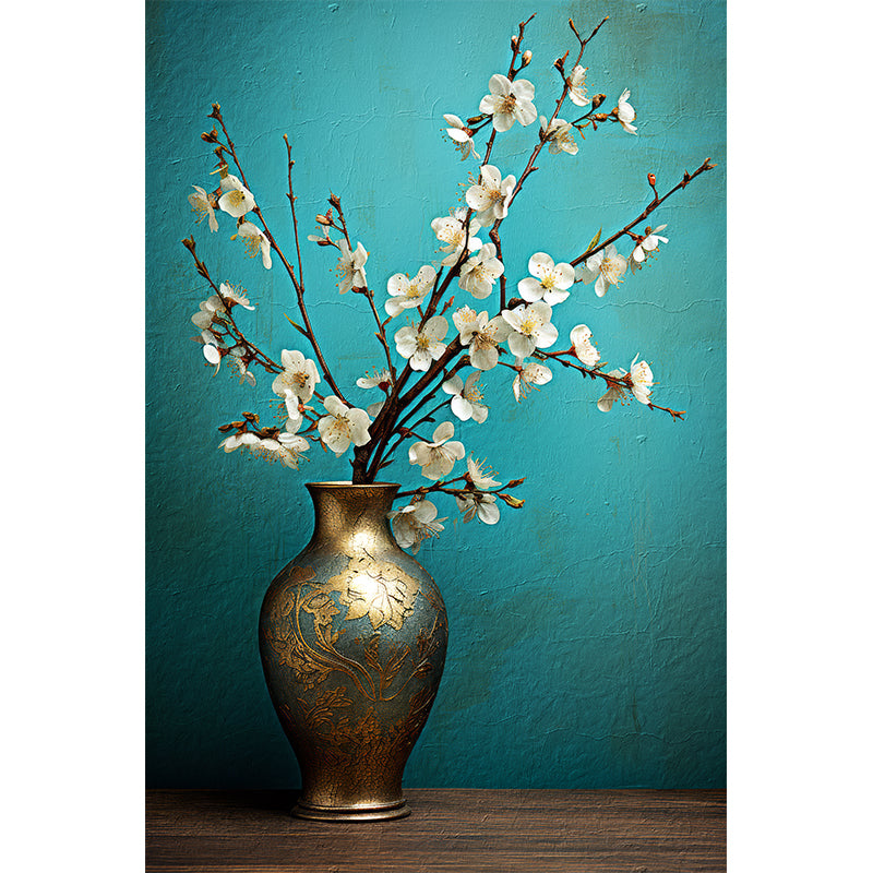 Vase mit weißen Blumen