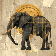 Elefant in Sepia-Kunst
