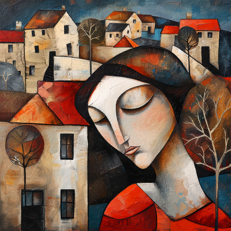 Frau und Stadt