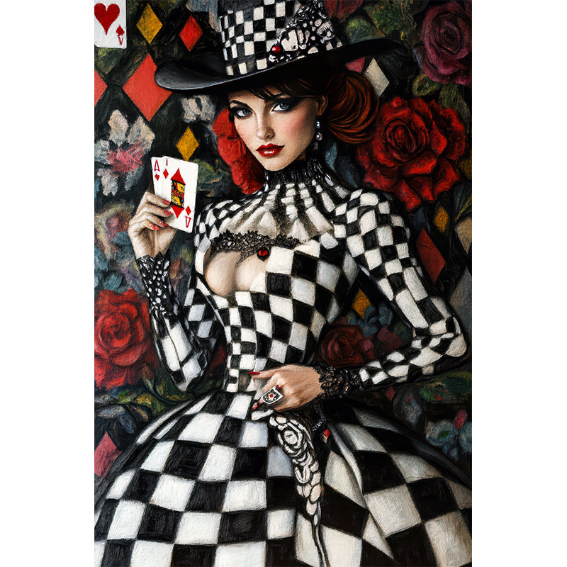 Frau mit Spielkarten II