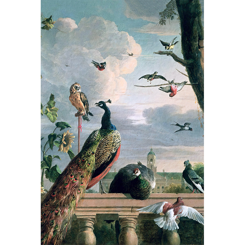 Amsterdamer Palast mit exotischen Vögeln - Melchior d’Hondecoeter