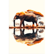 Elefant in Erdtönen