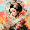 Frau im traditionellen Kimono