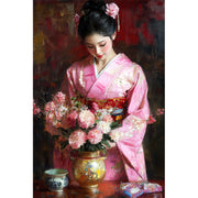 Asiatische Frau im Kimono