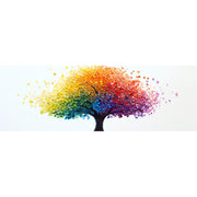 Farbenfrohes Baum-Gemälde
