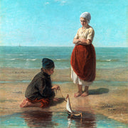 Spielende Fischerkinder am Strand - Jozef Israëls