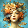 Frau mit Fischen Gemälde III
