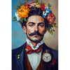 Mann mit Blumen