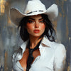 Frau mit Cowboyhut