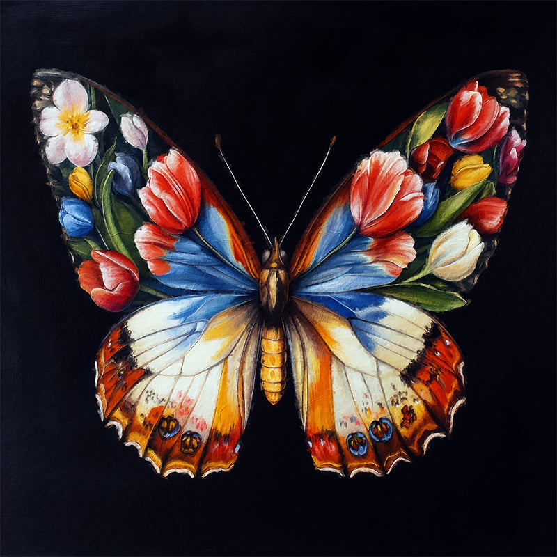 Schmetterling mit Blumen