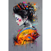 Japanische Geisha-Graffiti