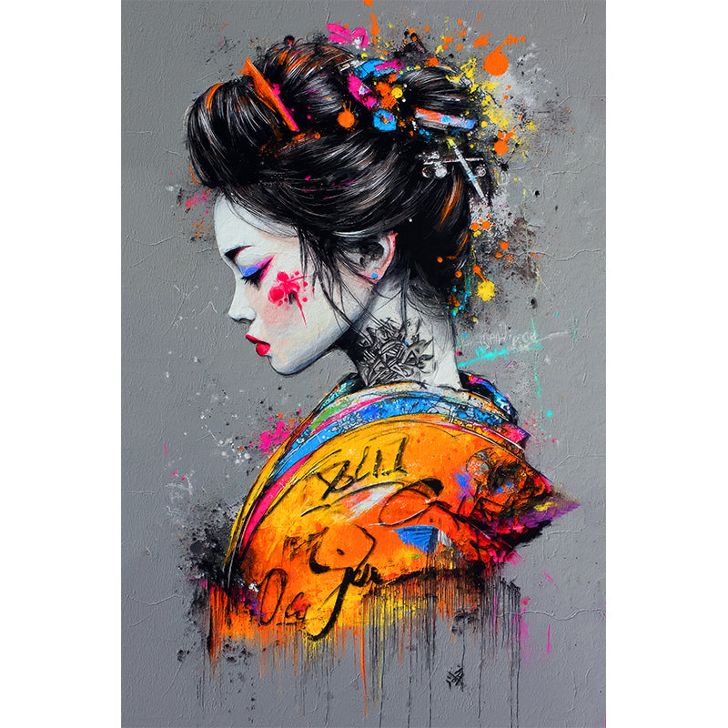 Japanische Geisha-Graffiti