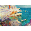 Felsen bei Jávea, das weiße Boot - Joaquín Sorolla