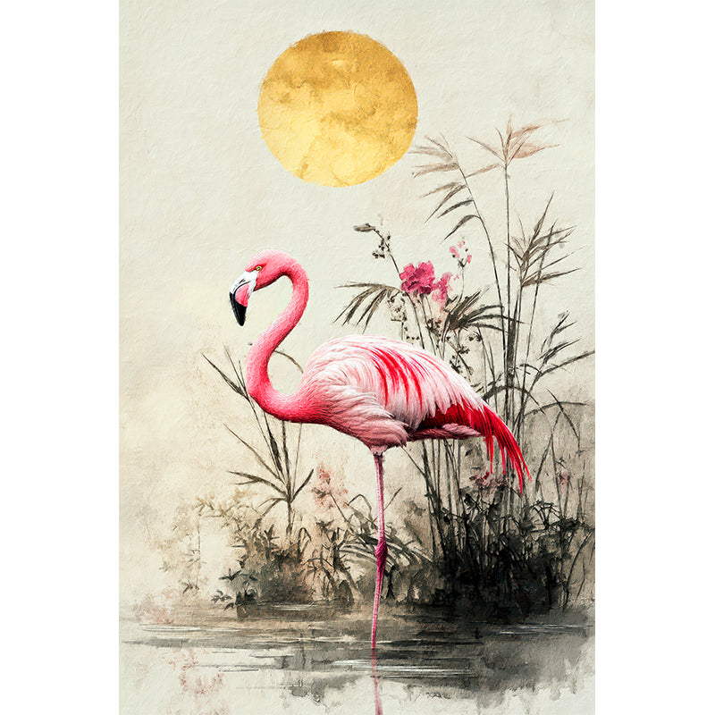 Ein rosa Flamingo