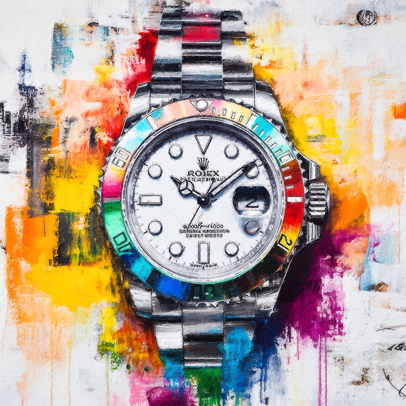 Buntes Rolex-Gemälde