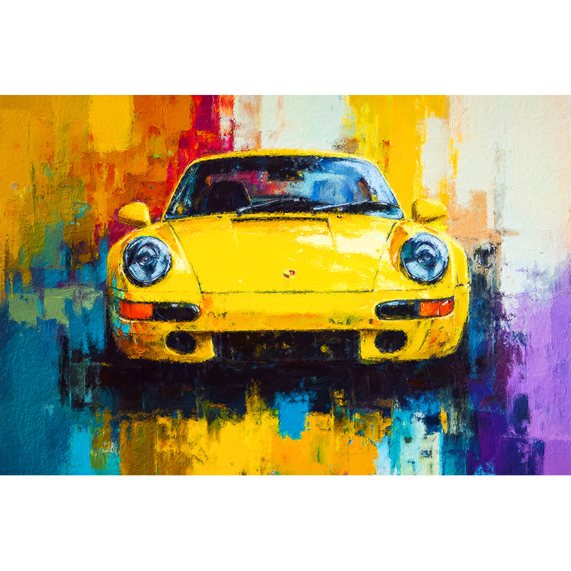 Gelbes Porsche-Gemälde