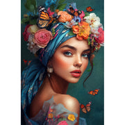 Frau in Blumen